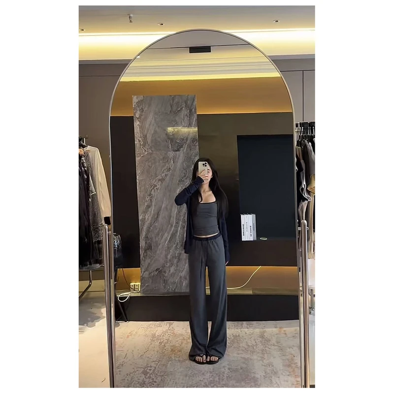 【假期休闲】条纹吊带+宽松裤子（套装）不含开衫.