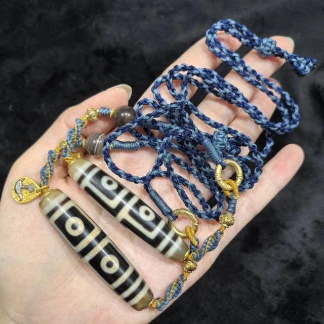 【曹美丽精选】 H06012-玛瑙diy脖挂（地门四）-多样性发其一-11*58㎜