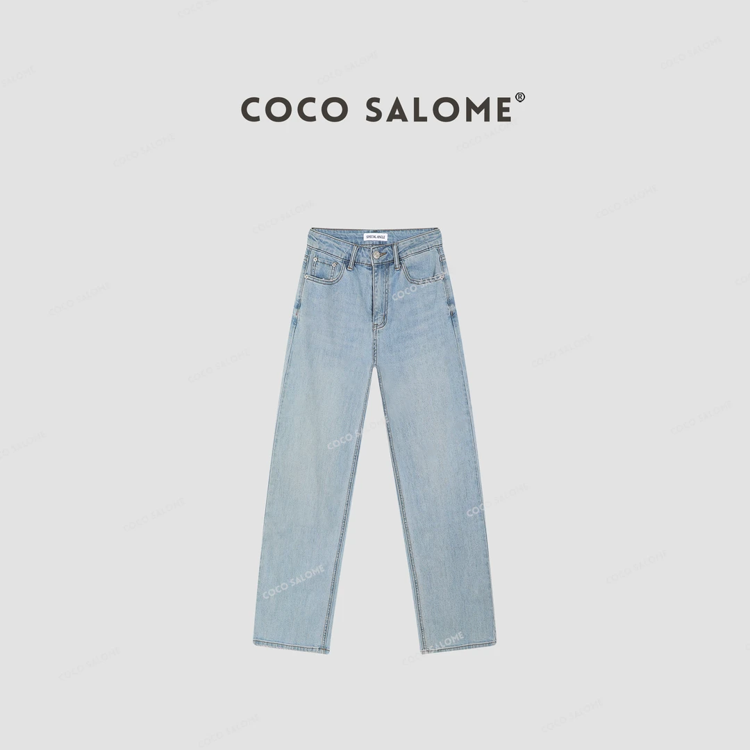 COCO SALOME⑥【天南星】时尚百搭潮流气质重工牛仔裤直筒1719