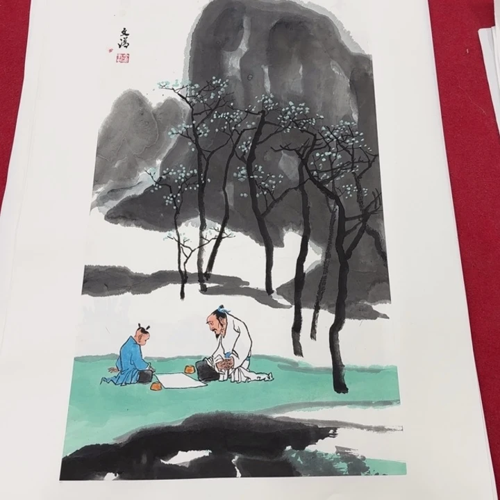 国画花鸟等图案组成图案
