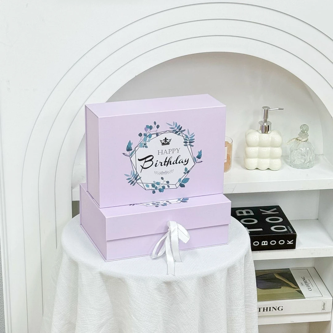 846紫色收纳礼盒套装