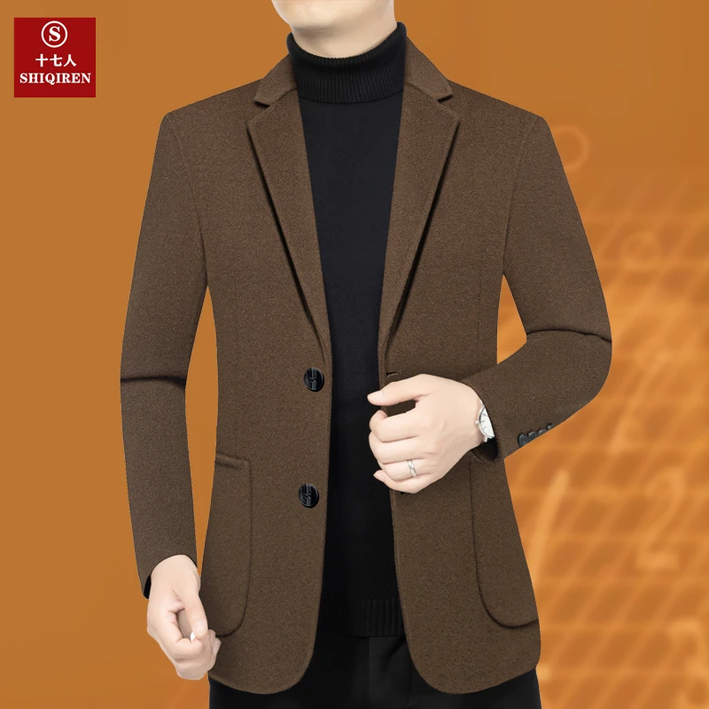 【新款西服】十七人男士西装外套百搭上衣中年爸爸装西装单件新品