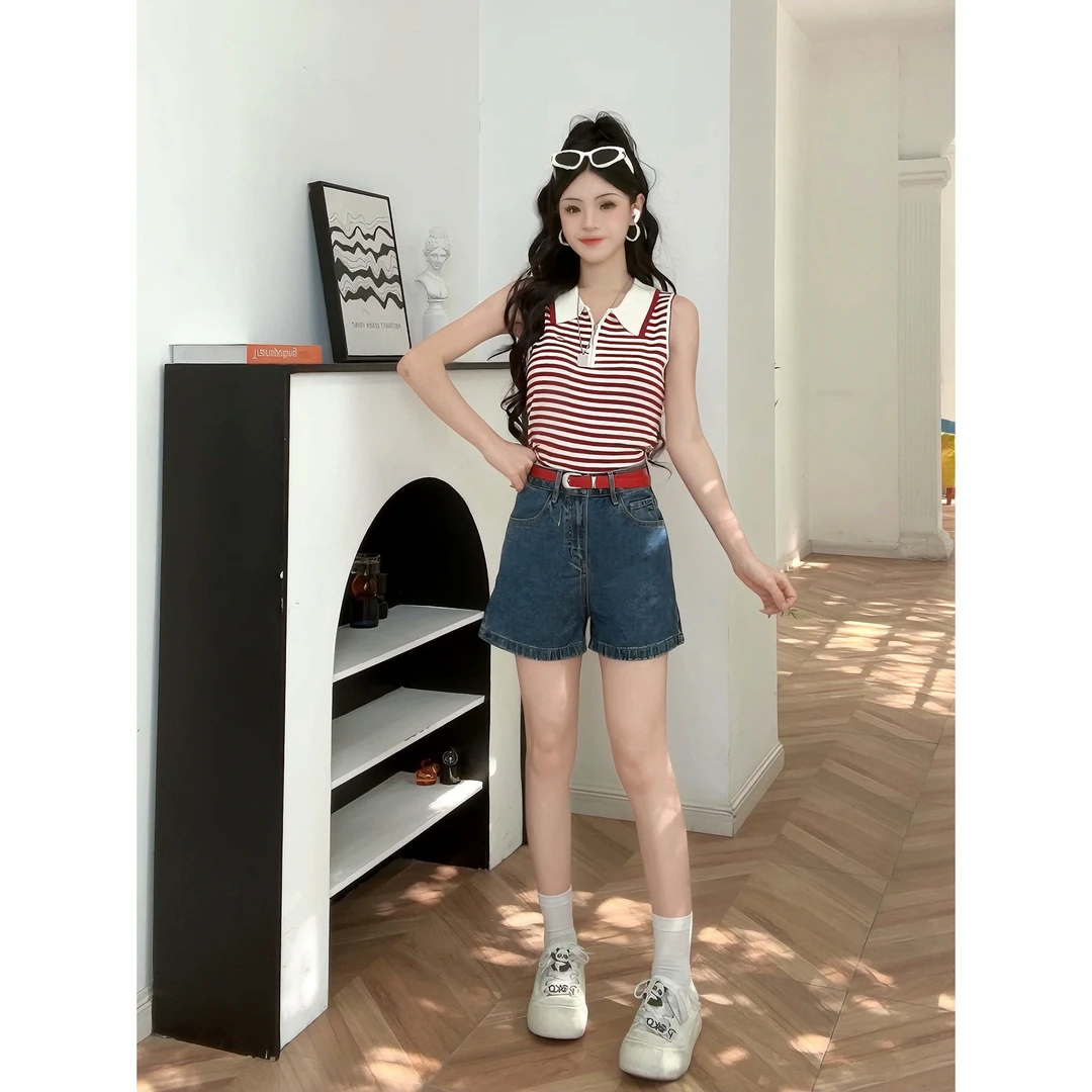 IEF/爱依服2025新款夏季薄款百搭时尚透气A字牛仔短裤