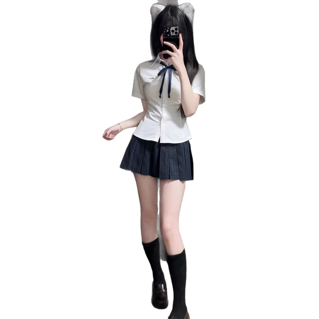 衬衣制服学院风短袖白衬衫收腰2025衬衣新款校供日系ins女夏季jk