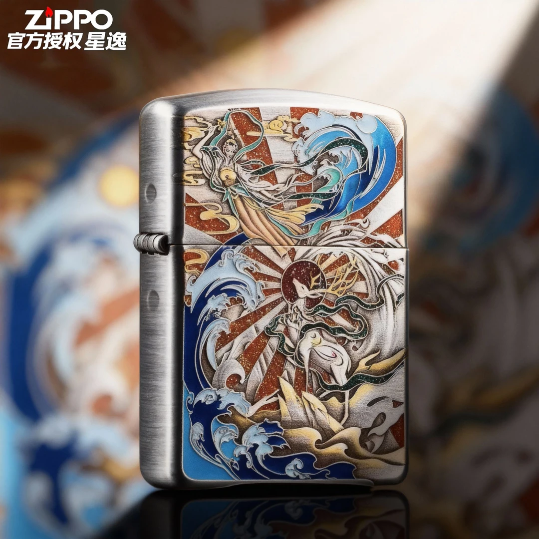 ZIPPO/之宝打火机正品 九色鹿-千语 带签名 鎏金防风 礼盒装 送礼