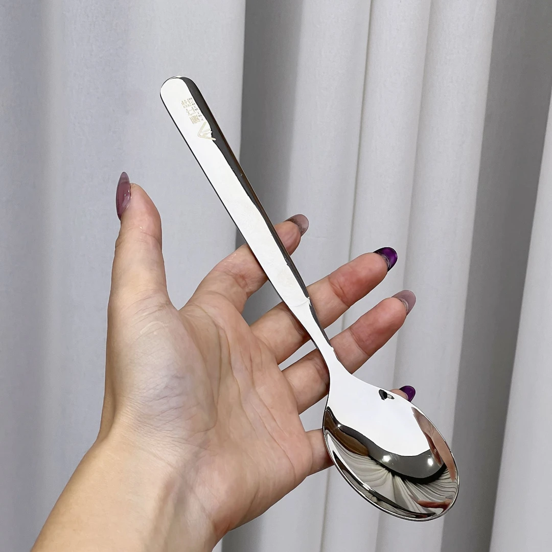 【大号单支装】316不锈钢叶子勺家用吃饭勺甜品勺酸奶勺盐勺布丁勺