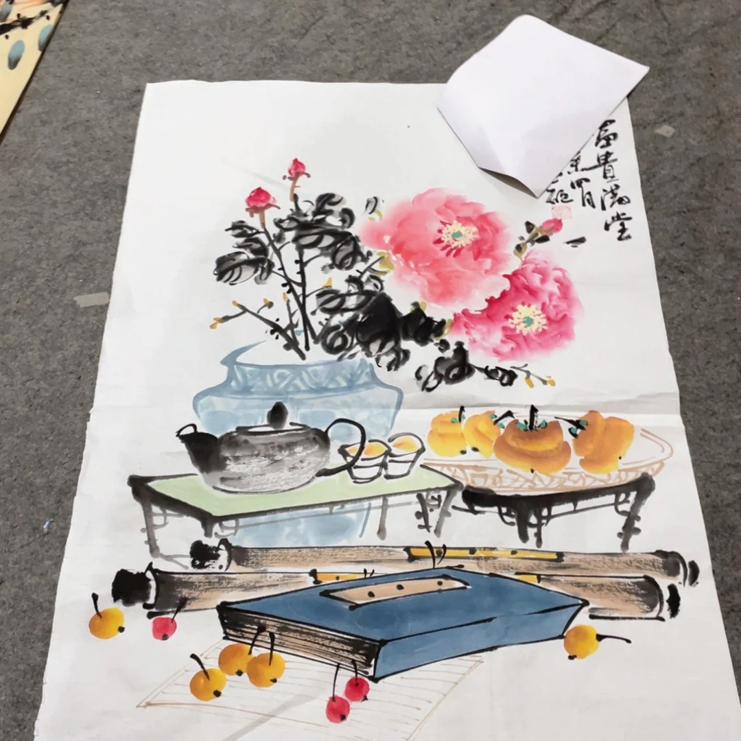 国画国画作品画心一张