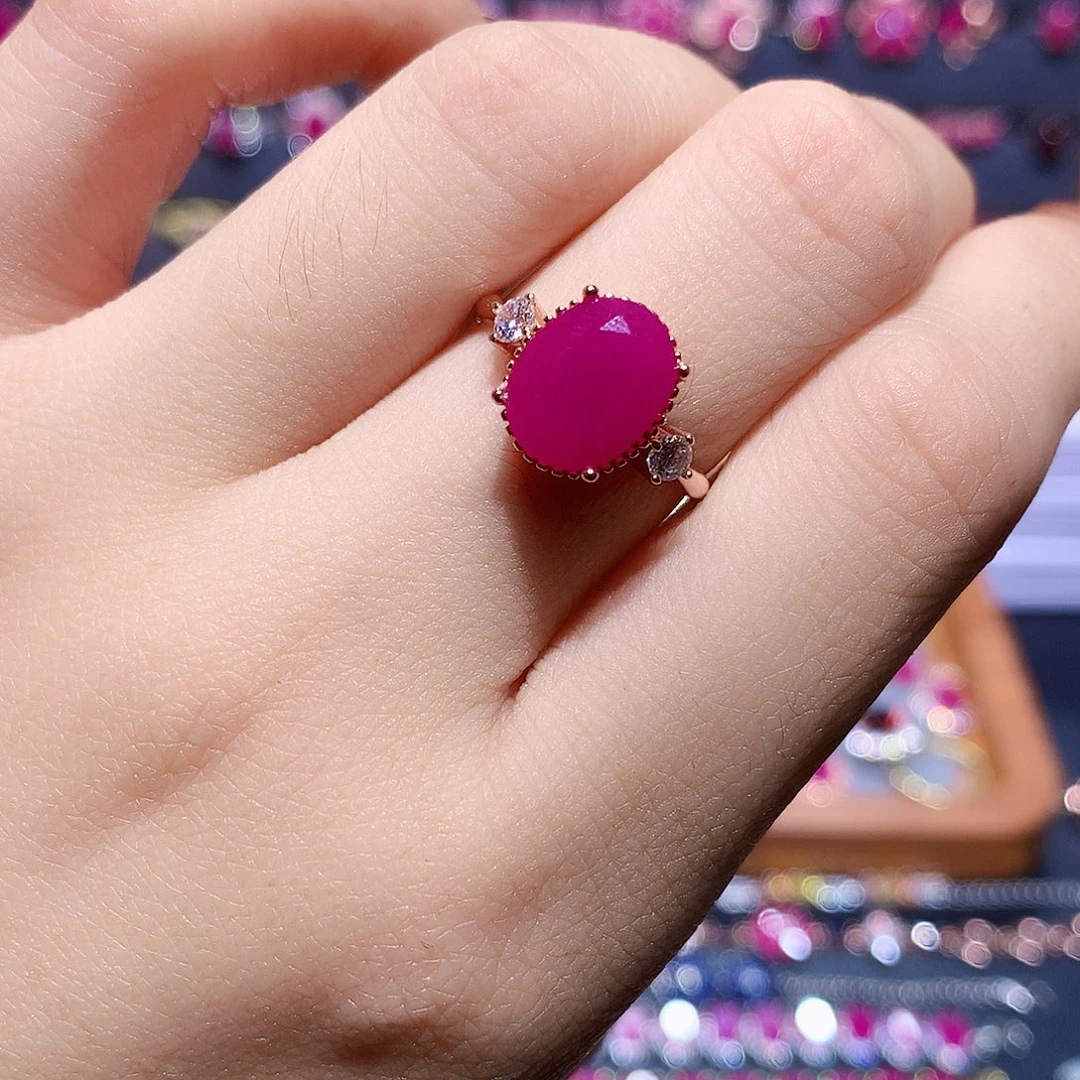 银S925镶嵌红宝石戒指