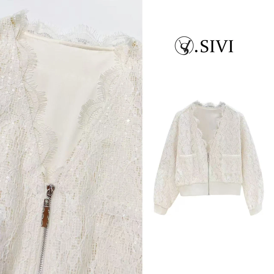 熙薇【见多识广】2025春季新款时尚气质重工欧货钩花外套H1410