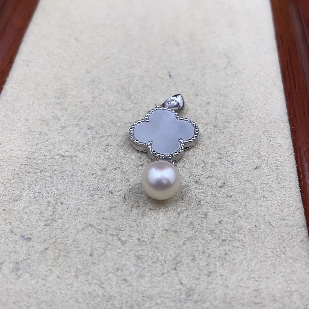 耳饰银S925镶嵌海水珍珠