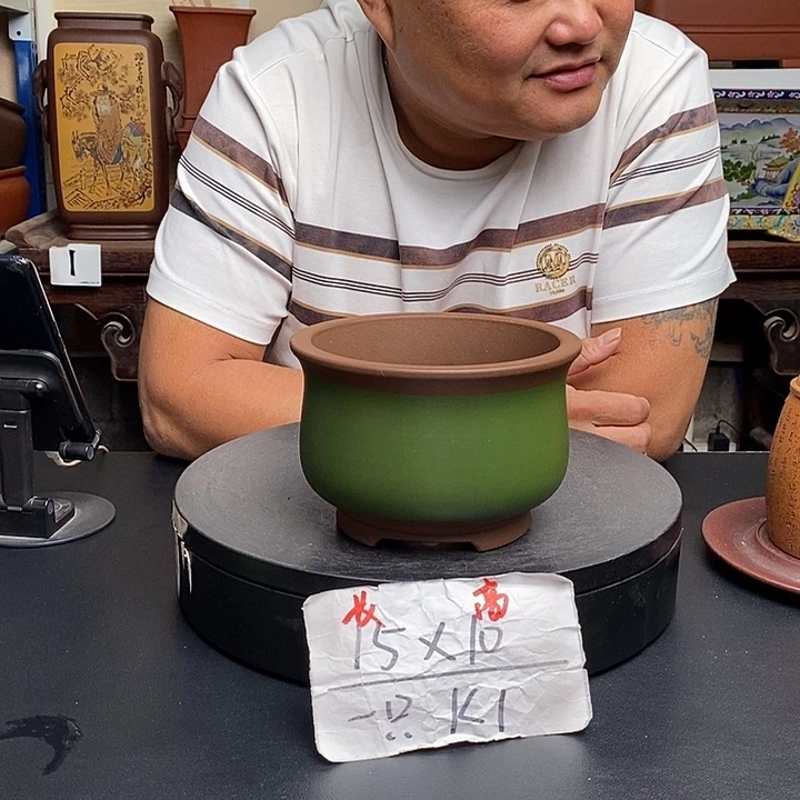 紫砂花盆货号一只KK1