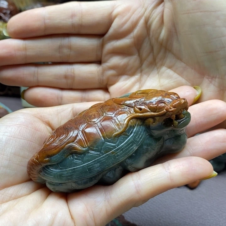 未镶嵌岫岩河磨玉（透闪石质玉）把件好*