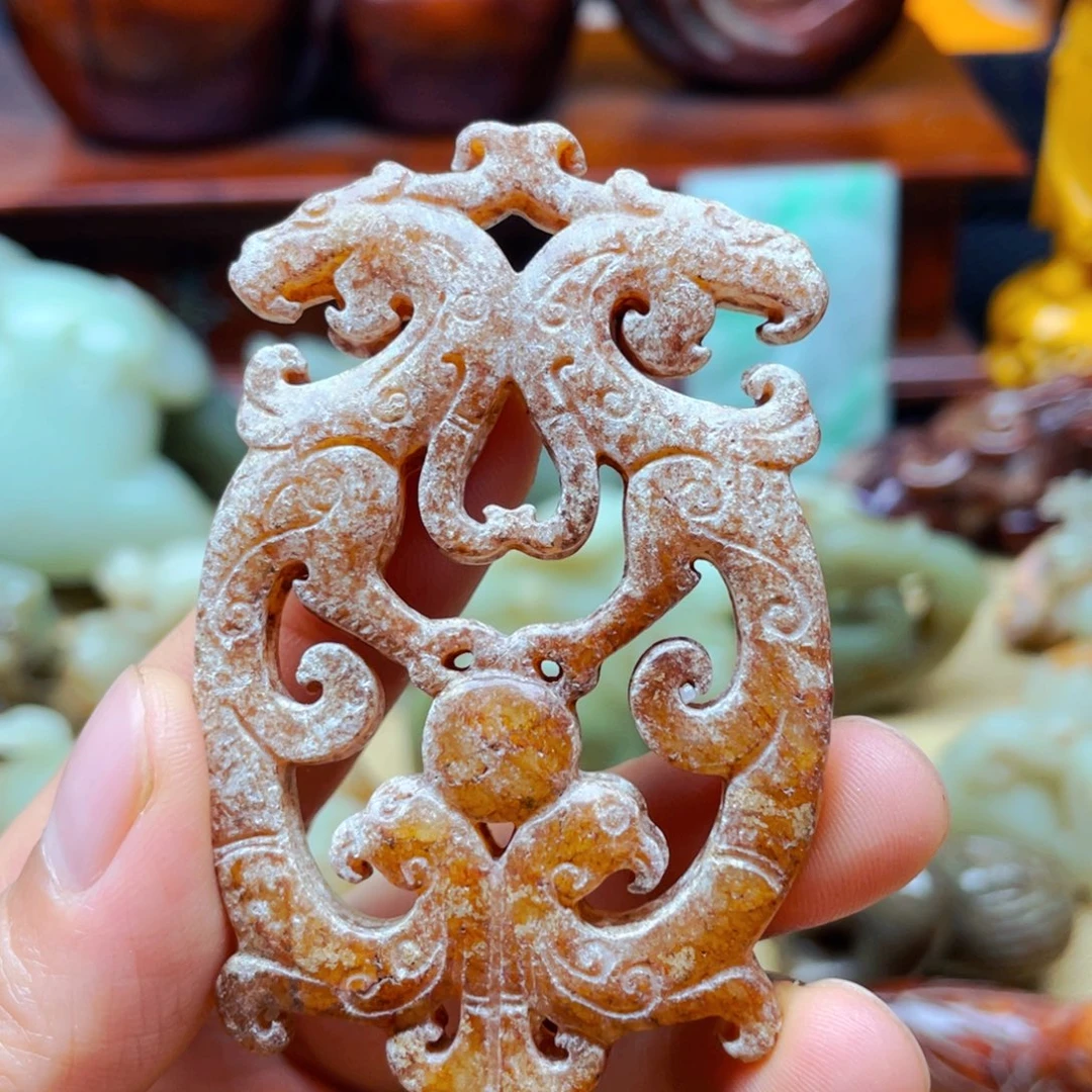白玉菩提吊坠摆件
