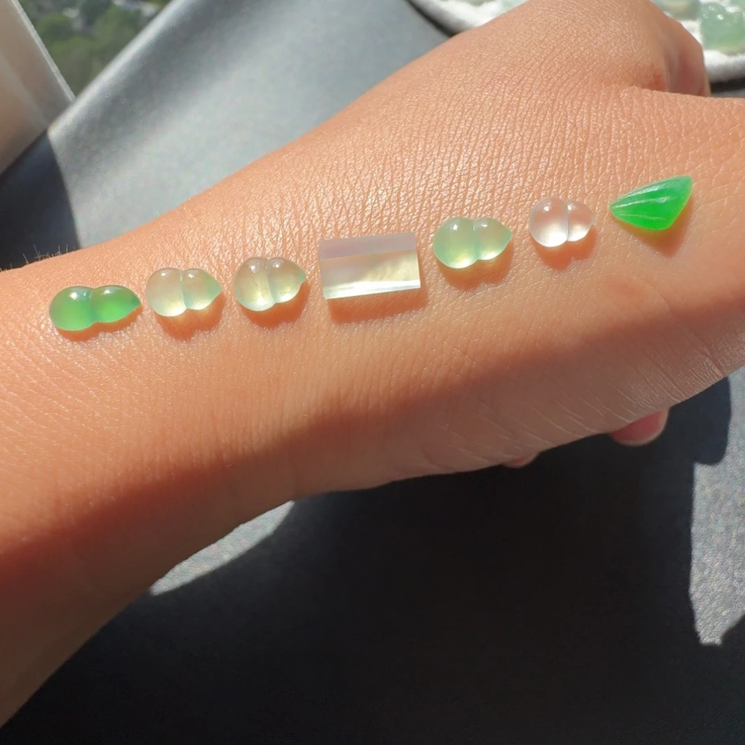 定制翡翠未镶嵌高冰葫芦手链配饰