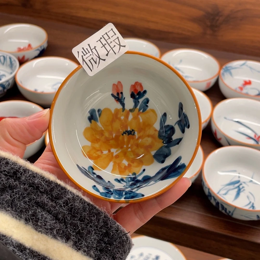 微瑕釉下彩纯手绘