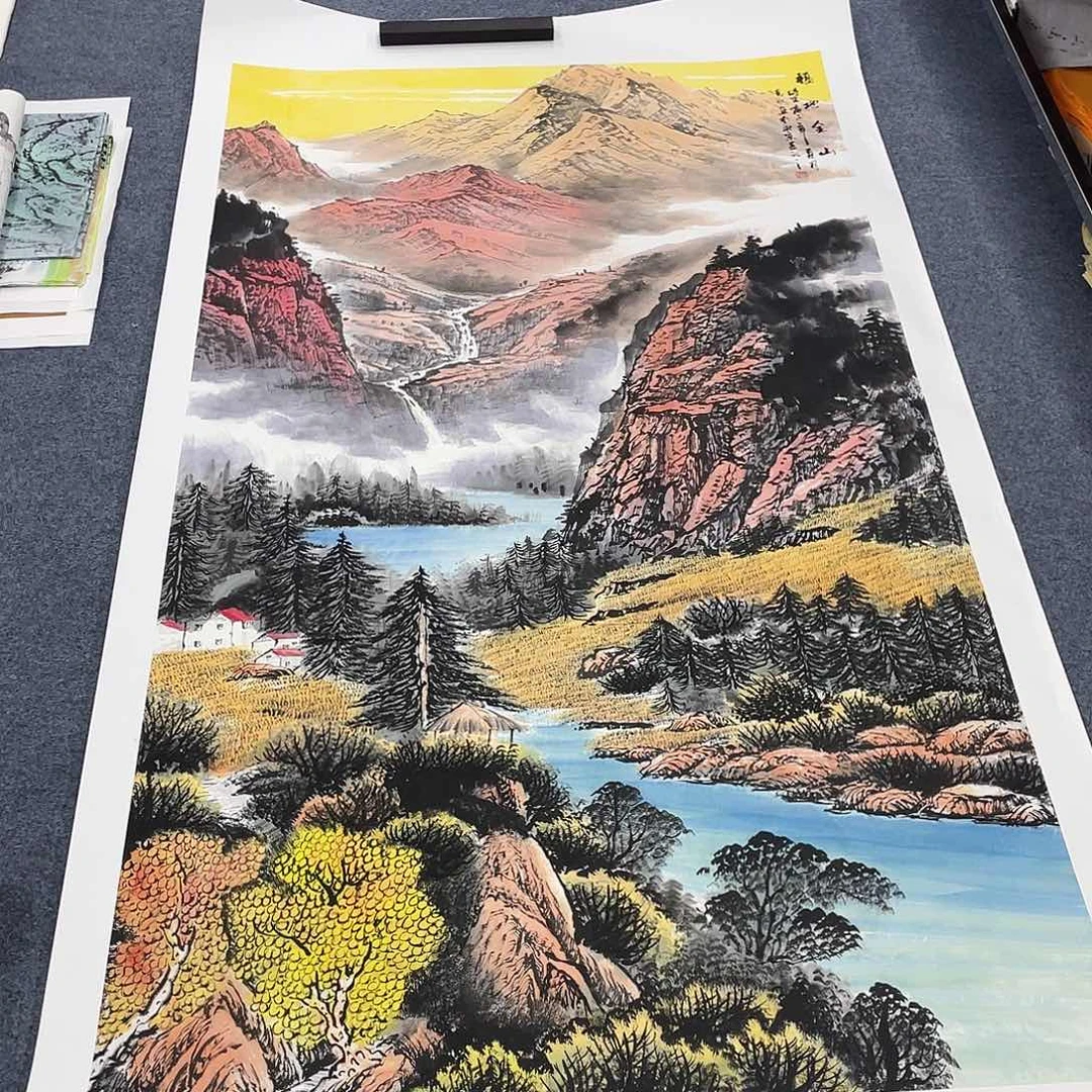 国国画作品小姐姐放漏…