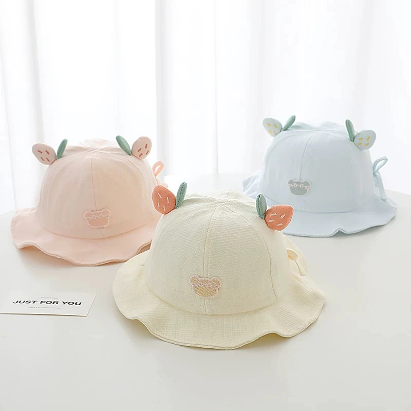 宝宝帽子春秋季可爱超萌渔夫帽婴儿防风遮阳可调节冬款男女童盆帽