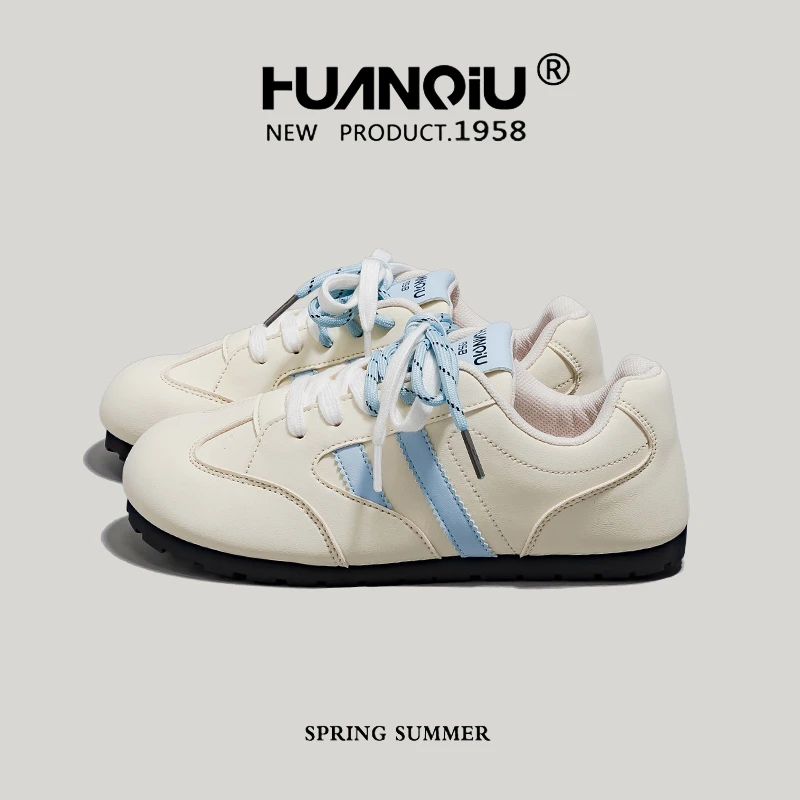 环球明星同款德训鞋女2025新款复古风防滑高颜值休闲小白鞋HC298