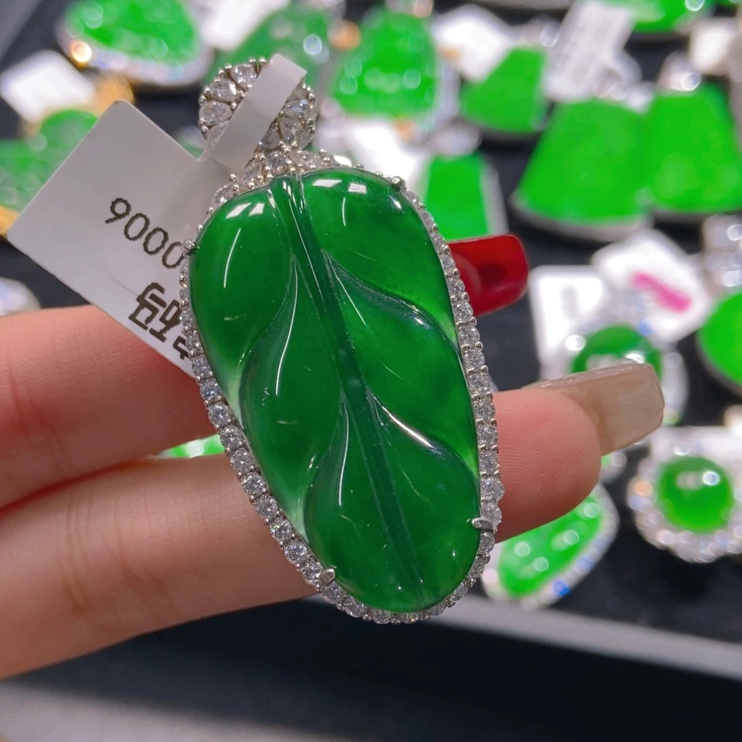 翡翠吊坠(不含链)银S925镶嵌