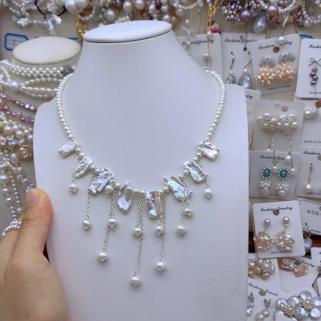 合金淡水珍珠吊坠L*