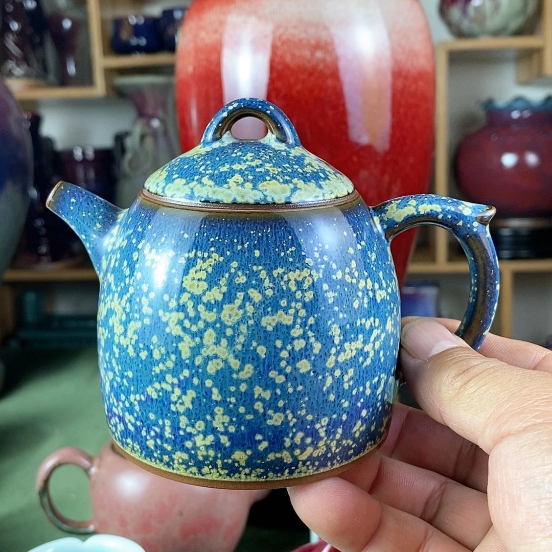 陶瓷秦权壶，炭烧