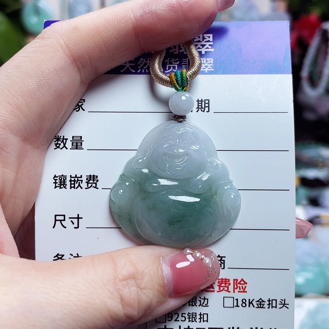 翡翠未镶嵌颈饰佛公36