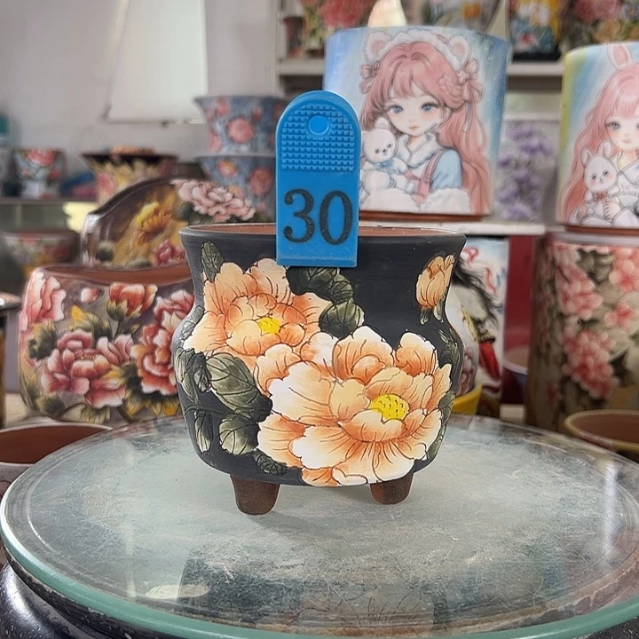 满38包邮 景德镇幸运花盆