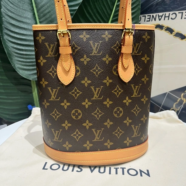 95新 LouisVuitton/路易威登 小水桶手提单肩包 更换内里和植鞣