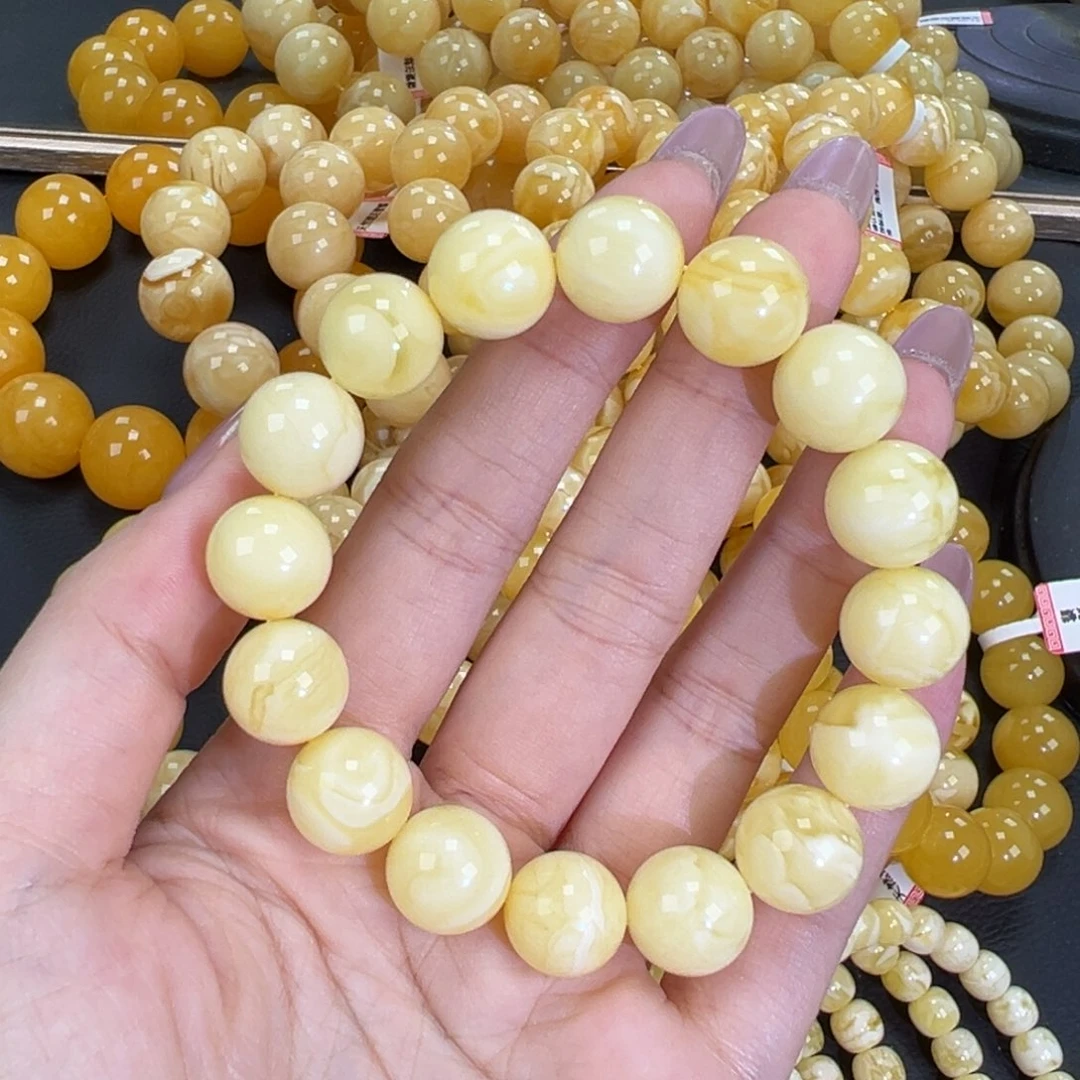 琥珀未镶嵌手链21白蜡
