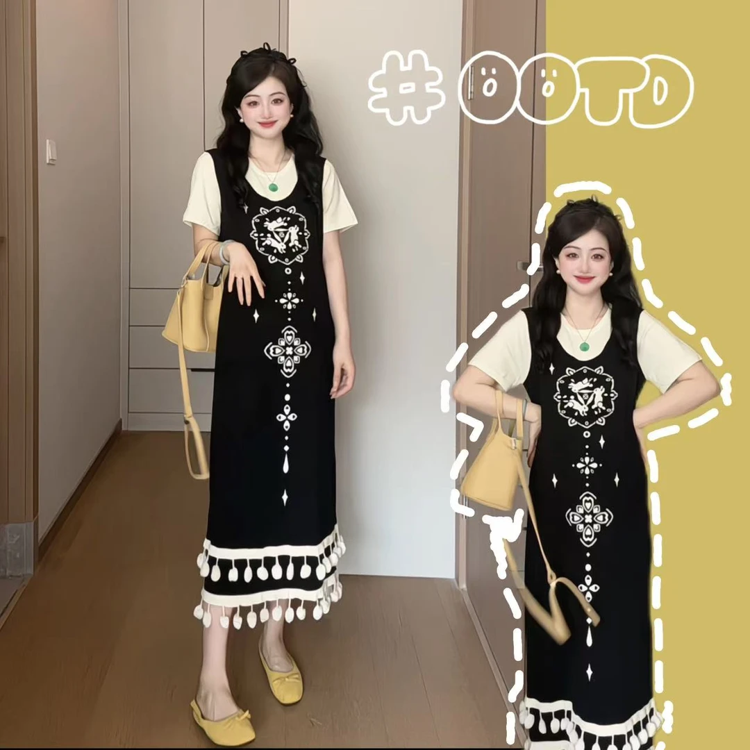 孕妇裙2025夏季新款爆款休闲洋气高腰显瘦气质时尚甜美孕妇连衣裙