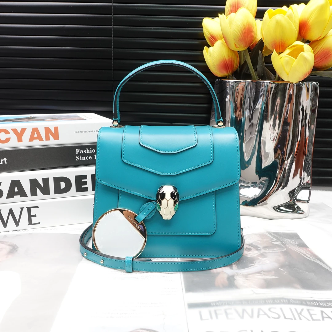 95新 BVLGARI/宝格丽 蓝色单肩包T10284733