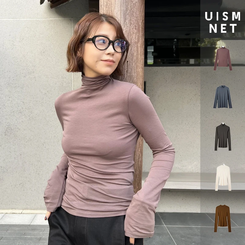 【神仙打底】LMR 春夏新款五色半高领垂坠感针织上衣内搭正品