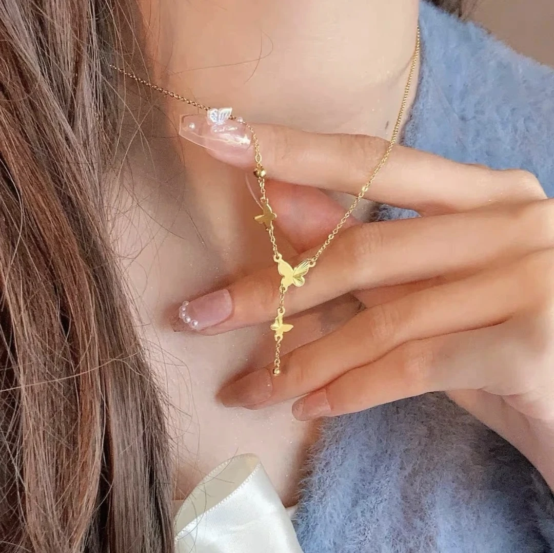 KISS MAX  轻奢小蝴蝶简约气质时尚项链31672