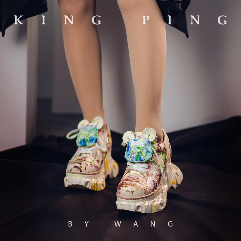 《指尖的艺术》KING PING BY WANG原创艺术女鞋时尚潮流休闲女鞋