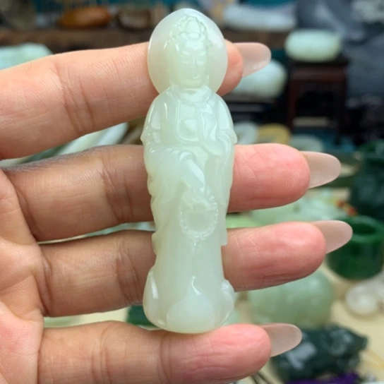 和田玉挂件未镶嵌大*