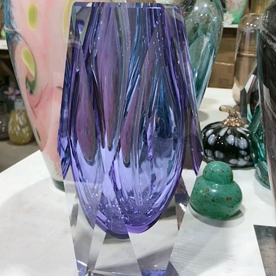 琉璃高度26厘米5口径水晶琉璃花瓶