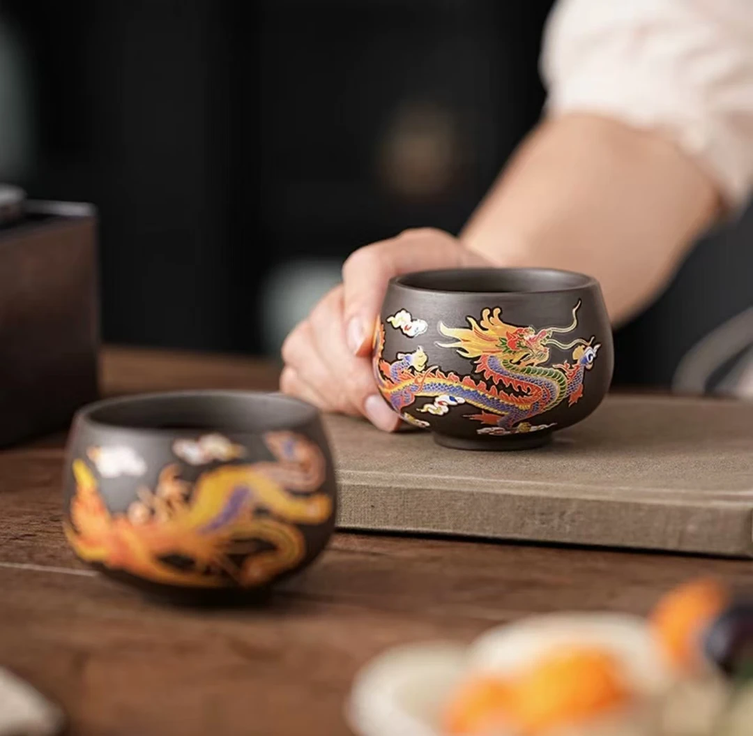 深井老紫泥风云变色对杯2