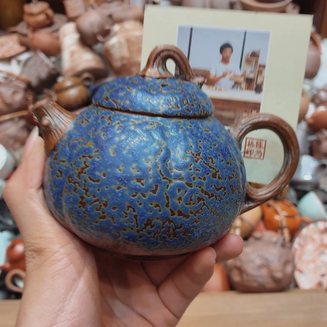 柴烧老岩泥手工茶器皿