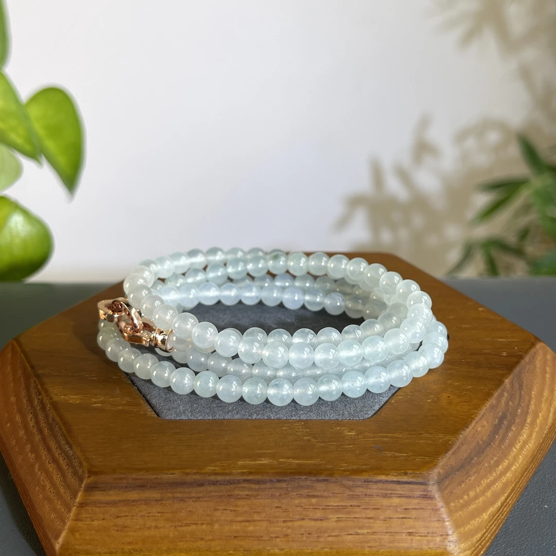 JTB18-71  天然缅甸A货翡翠  翡翠珠链（含配饰）