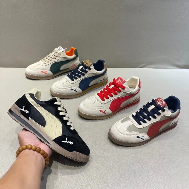 2025秋季新款低帮系带平跟休闲阿甘鞋舒适透气防滑软底潮男鞋