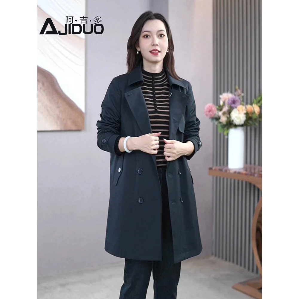 中长款风衣棉服外套女秋冬2025新款气质百搭保暖不臃肿棉袄大衣