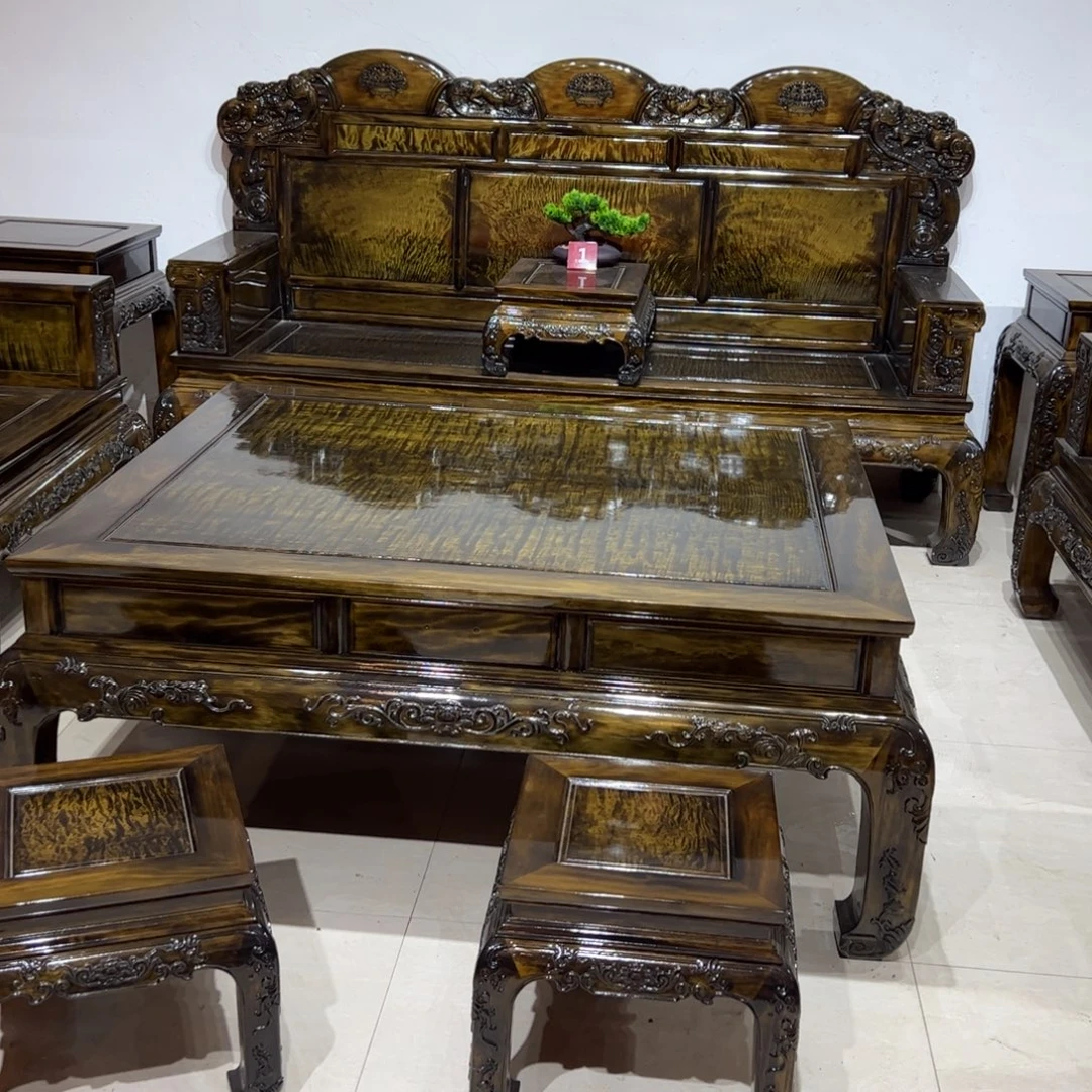 无***为木质类金丝楠沙发十三件套