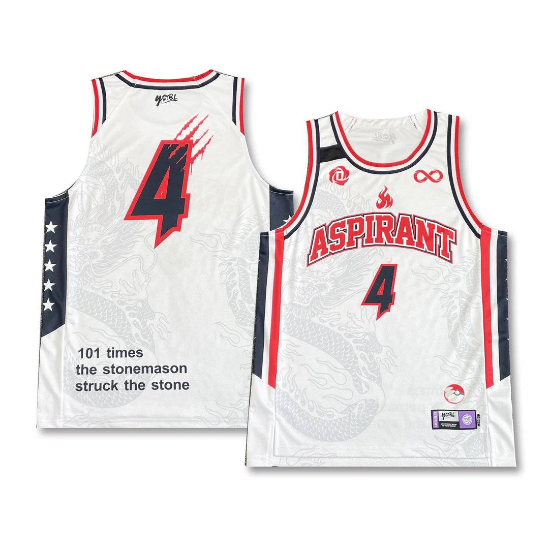 YSBL球员版圆领定制球衣美式复古实战蝴蝶肩篮球服团队数码印队服