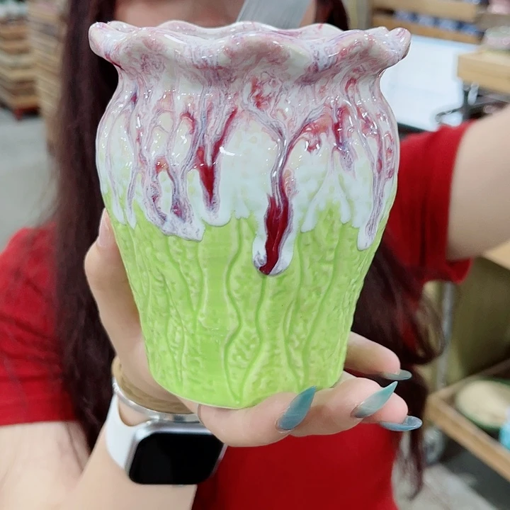 有孔，凑10元包邮陶瓷花盆发货！