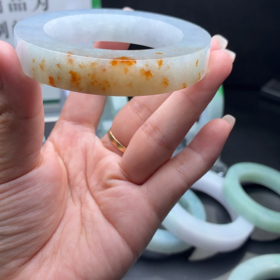 定制翡翠未镶嵌正天然翡翠手镯定金链接