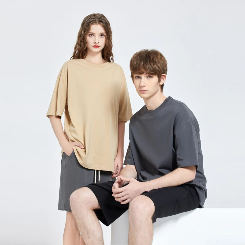 夏季纯棉户外短袖T恤男士上衣休闲宽松圆领白色内搭打底衫t恤男款