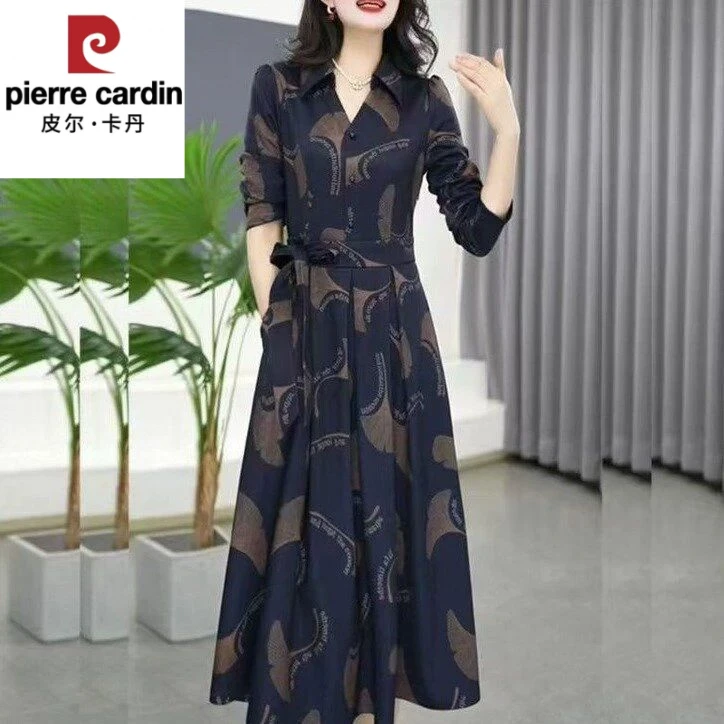 时尚品牌长袖连衣裙新款新款女春秋十三行气质轻奢高雅感妈妈裙子