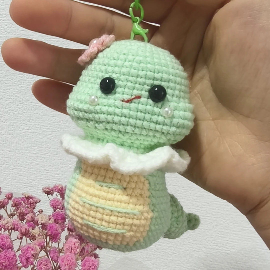 <成品>可定制纯手工钩织毛线十二生肖蛇宝宝玩偶可作车挂书包挂链