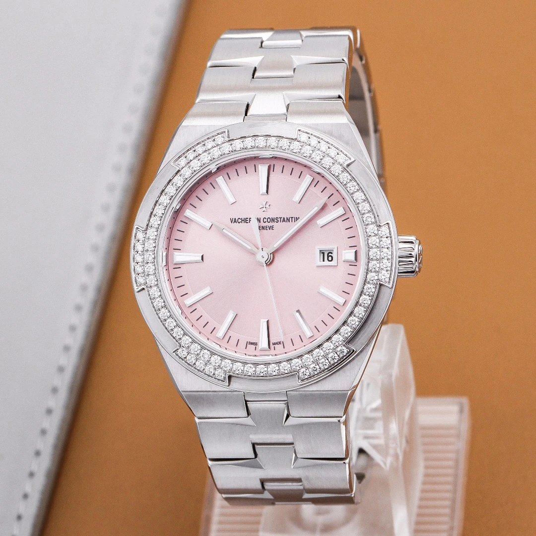 99新 Vacheron Constantin/江诗丹顿 纵横四海新款4605V粉盘女表