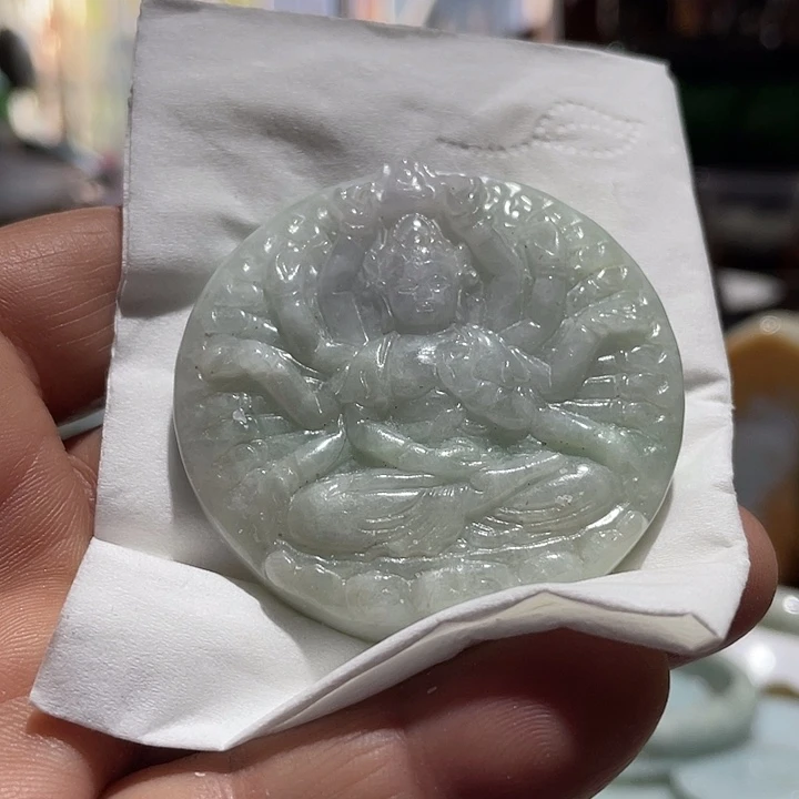 翡翠未镶嵌吊坠(不含链)千手观音